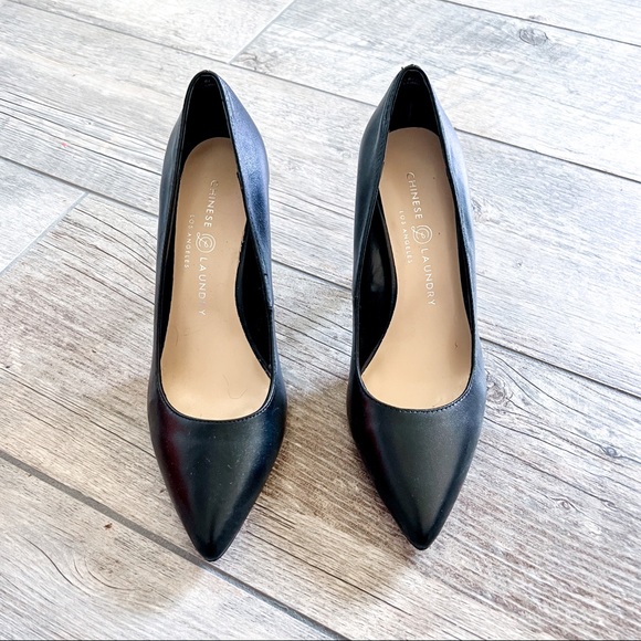 NBW CHINESE LAUNDRY Black Pointed Toe Heels Size 6 - Picture 6 of 7